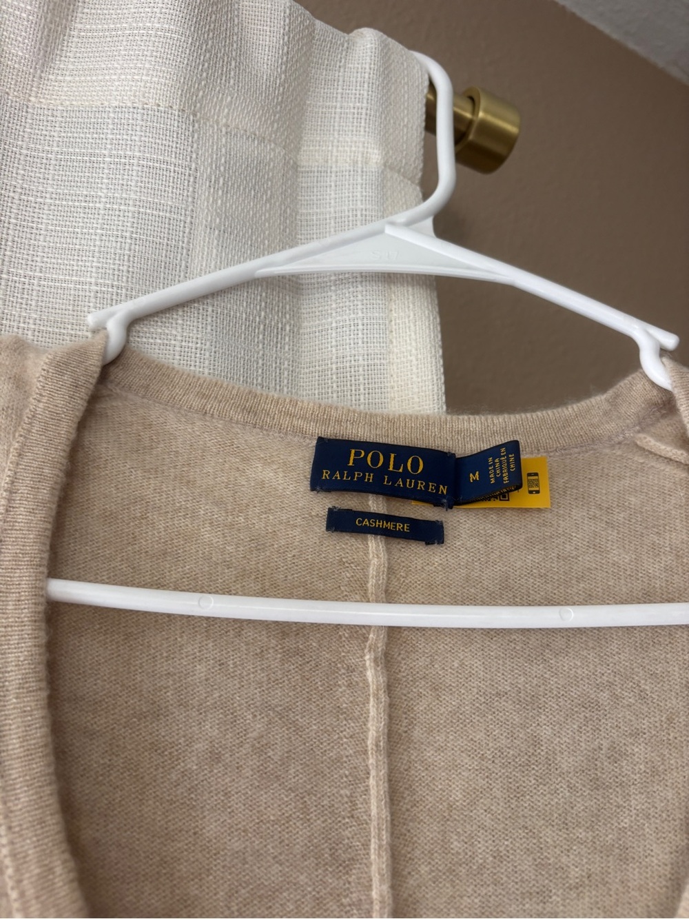 Polo by Ralph Lauren Women's Cashmere Midi Dress in Light Beige